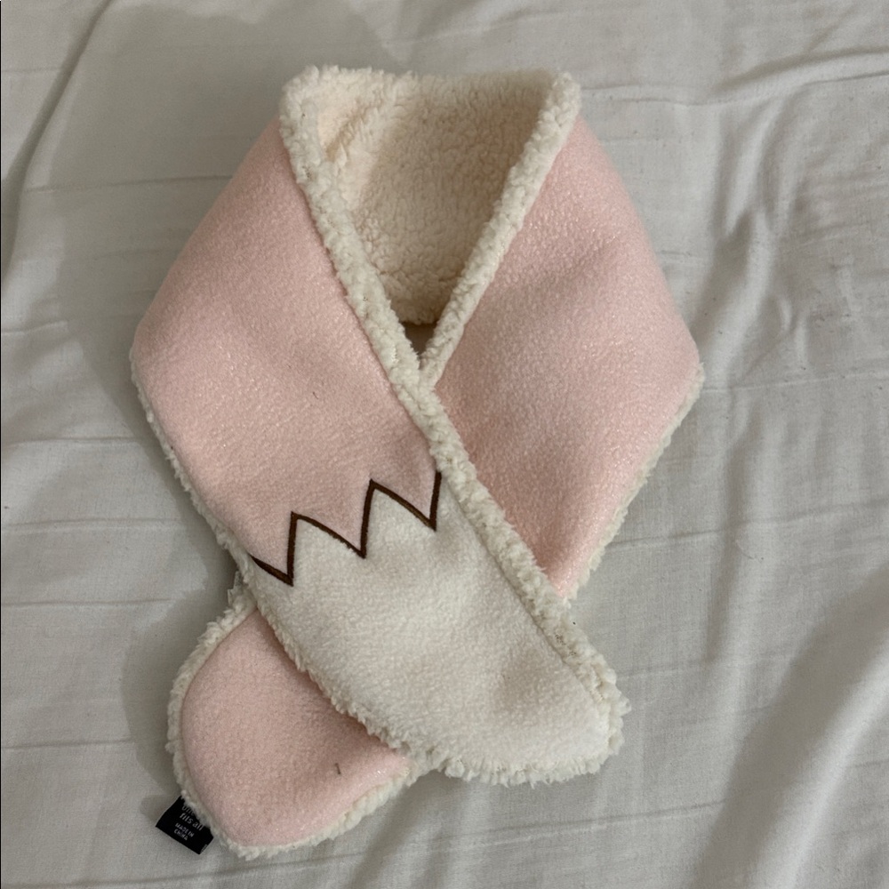 GAP Kids Pink and Cream Fleece Scarf